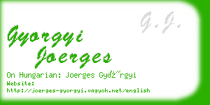 gyorgyi joerges business card